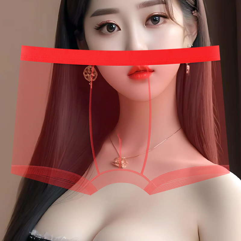 全透明冰丝男士内裤夏季薄款平角裤衩男无痕透气四角短裤情侣性感