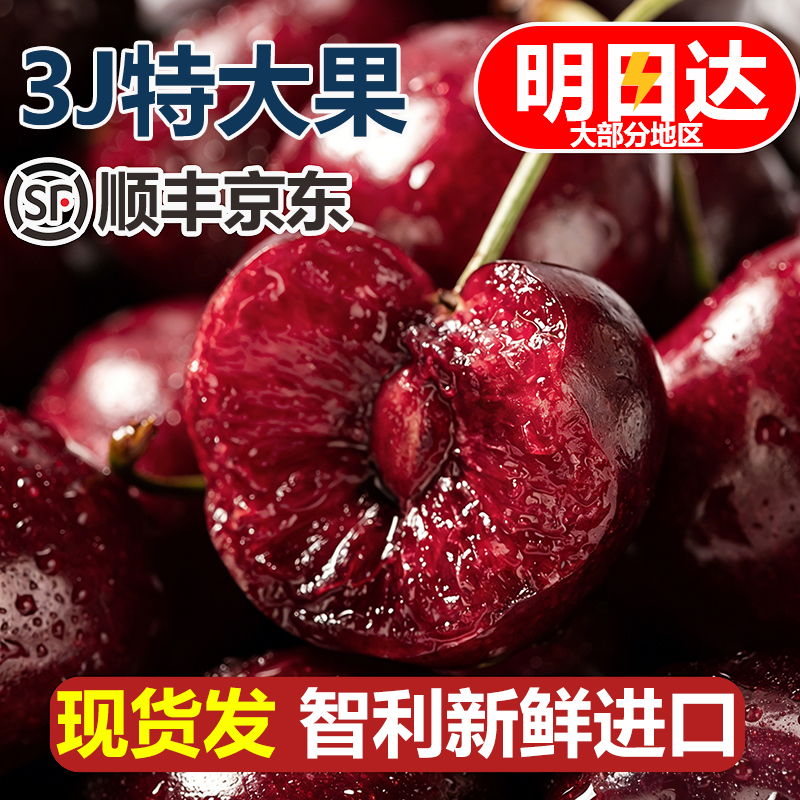 2-3JD特大果【今天拍明天到】LM智利进口车厘子头茬宝宝孕妇内附果径卡2500-800g海运桑提娜樱桃智利共和国