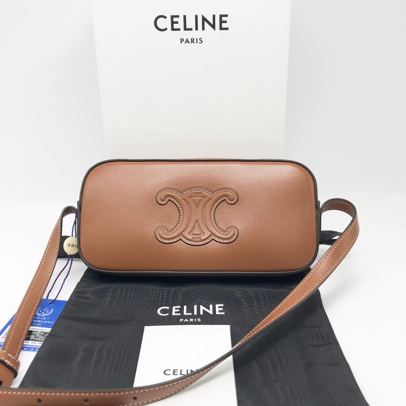 全新未使用 Celine/思琳 洋诚二手 赛琳棕色腋下包