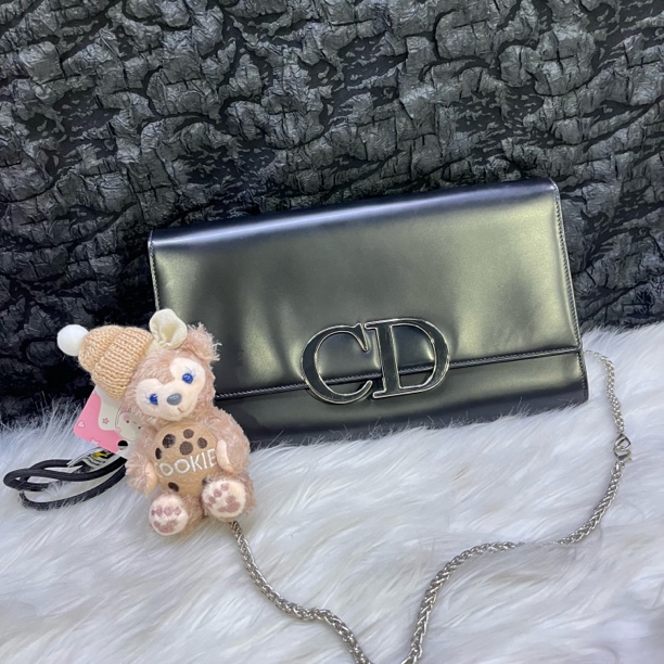 95新 DIOR/迪奥 大CD黑色手拿包