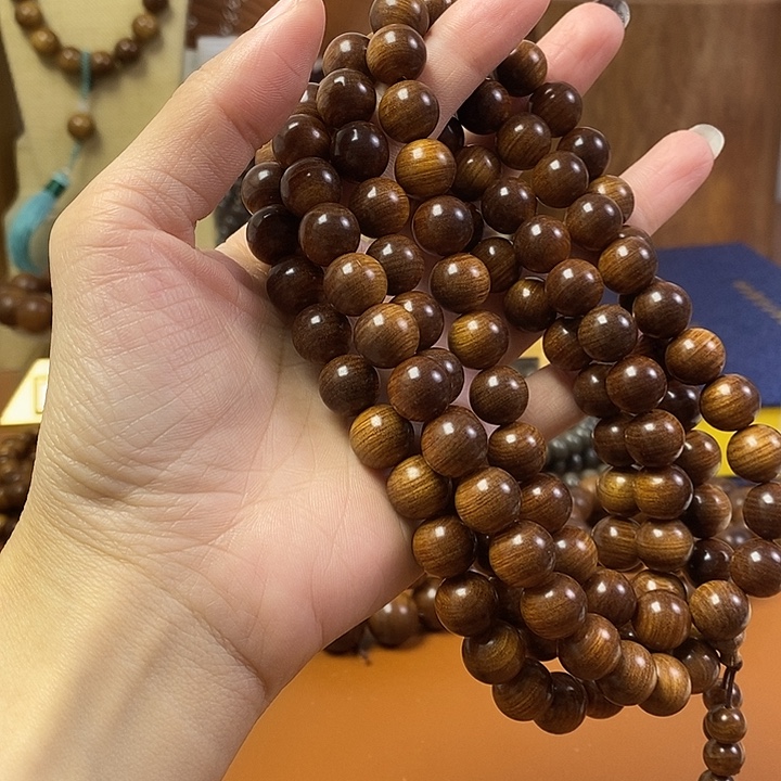 檀香木老山檀香黑肉沉水1,2/108颗