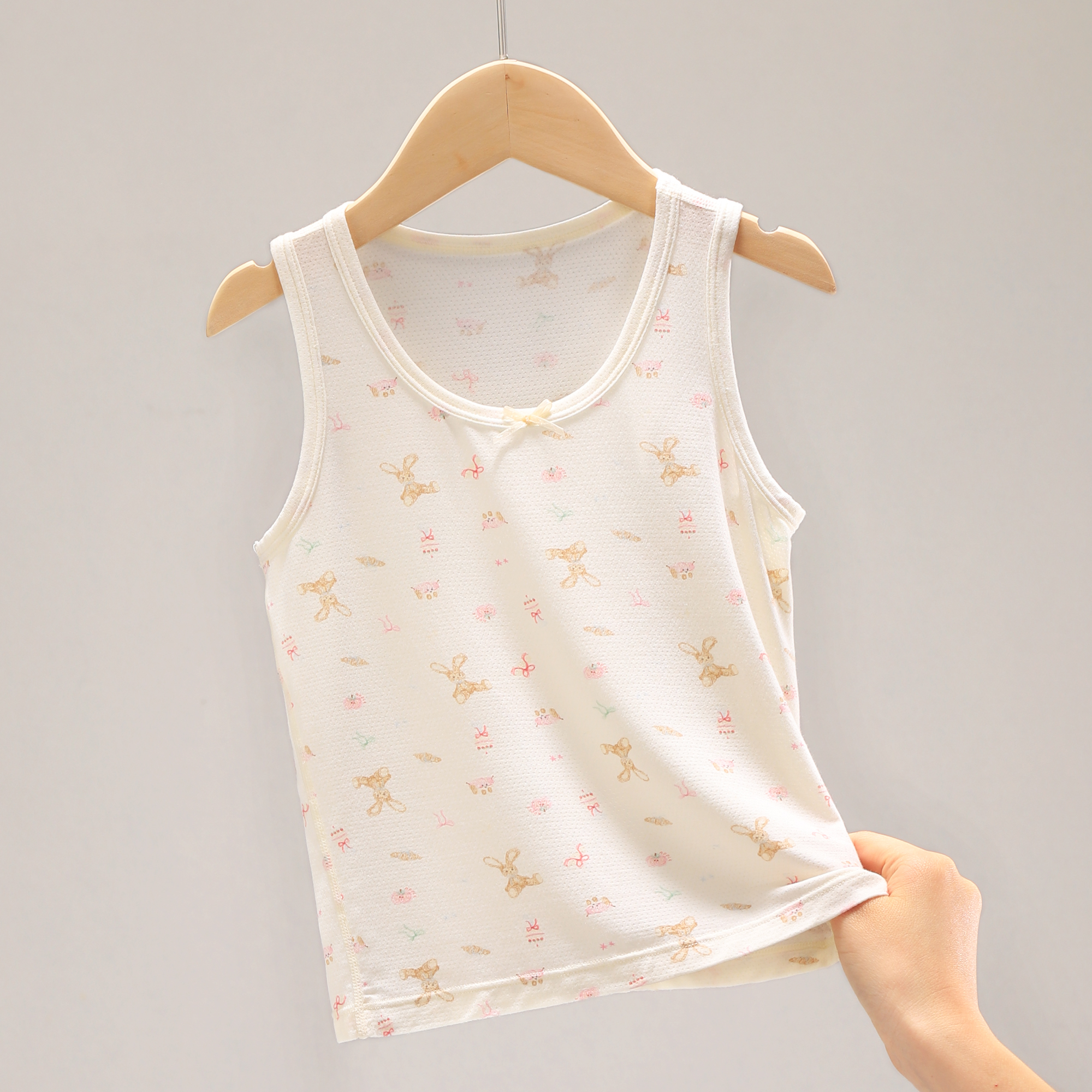 女童背心内搭儿童夏季超薄网眼宝宝内穿无袖吊带打底衫透气 1487