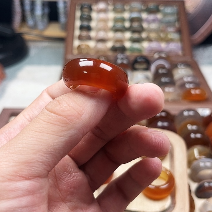 玛瑙/玉髓合金戒指2港16