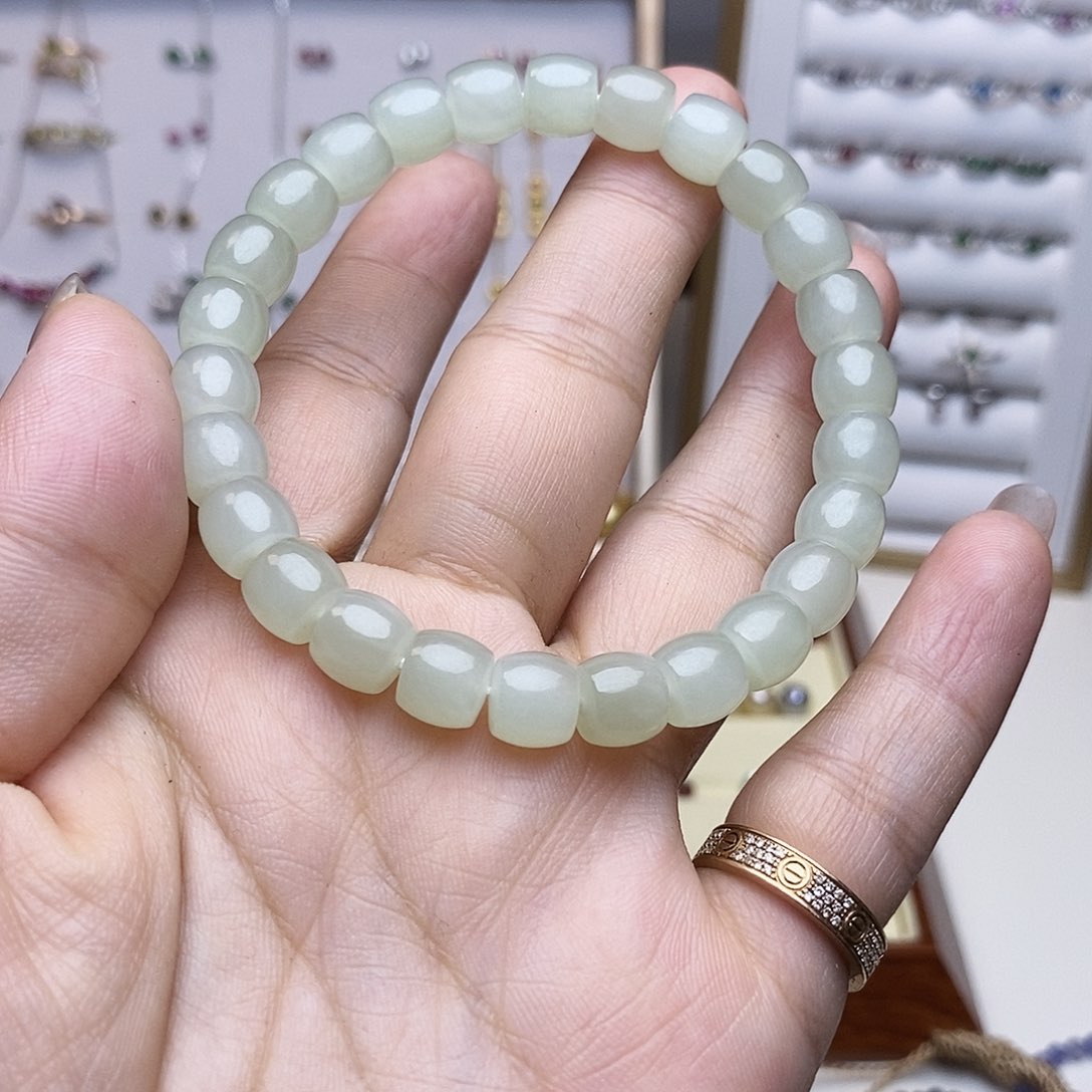 手链未镶嵌和田玉（糖玉）