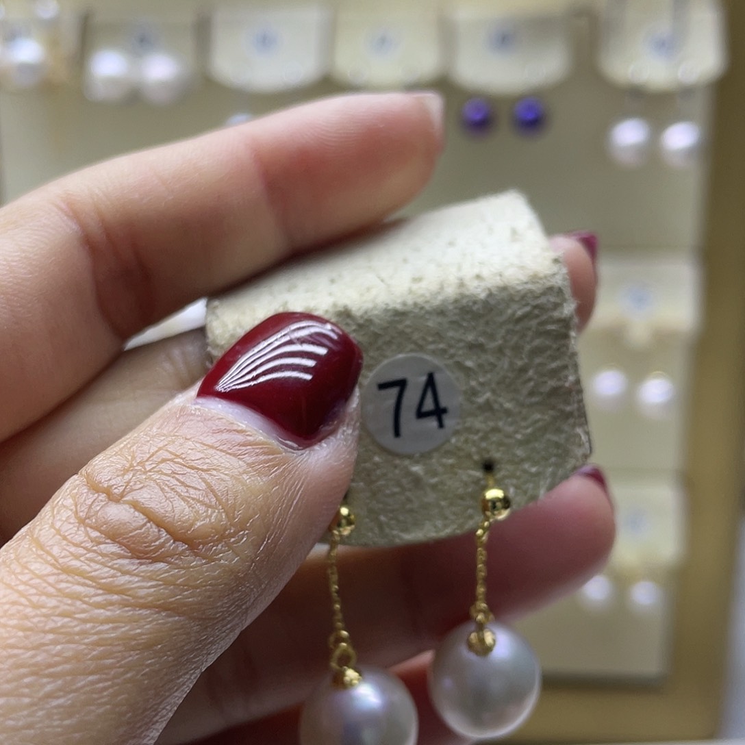 淡水珍珠耳饰银S925镶嵌