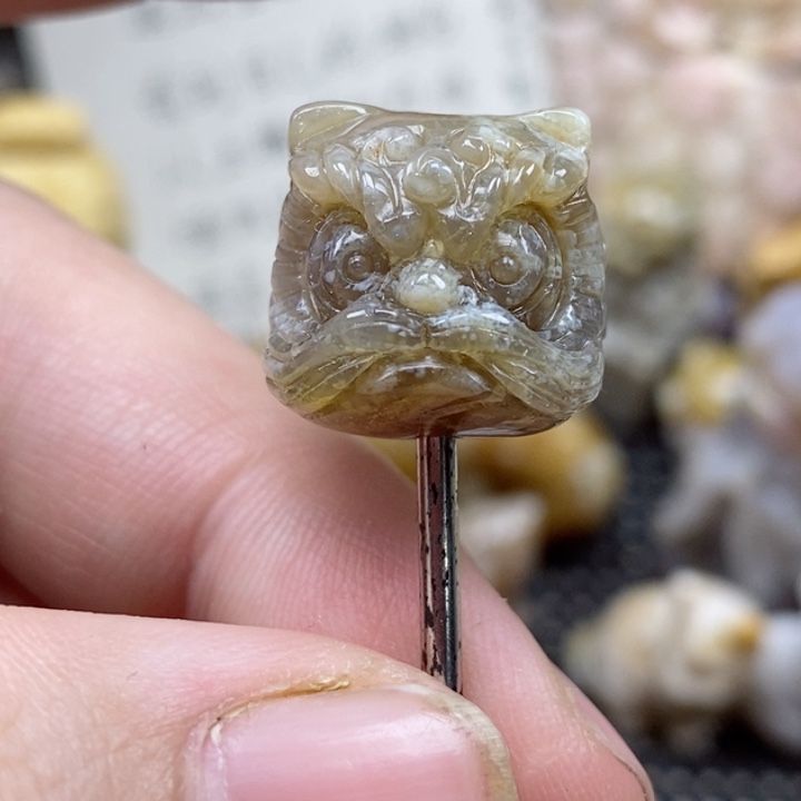 颈饰未镶嵌硅化珊瑚（珊瑚玉）