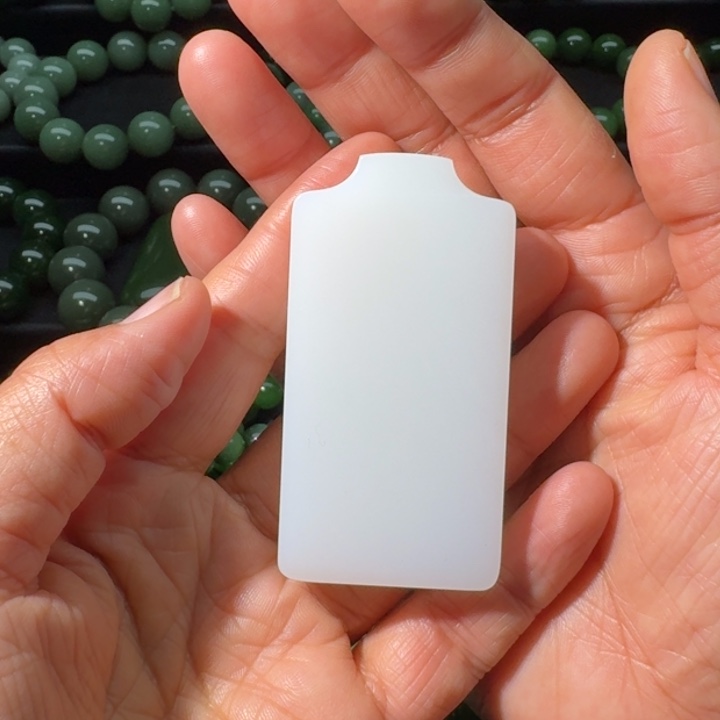 和田玉（白玉）颈饰未镶嵌笑**湖