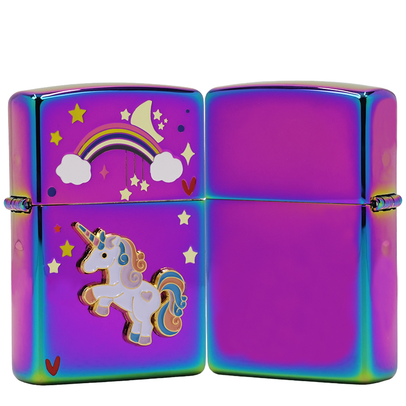ZIPPO/之宝打火机205【彩虹独角兽】原装正品煤油机DYJ1