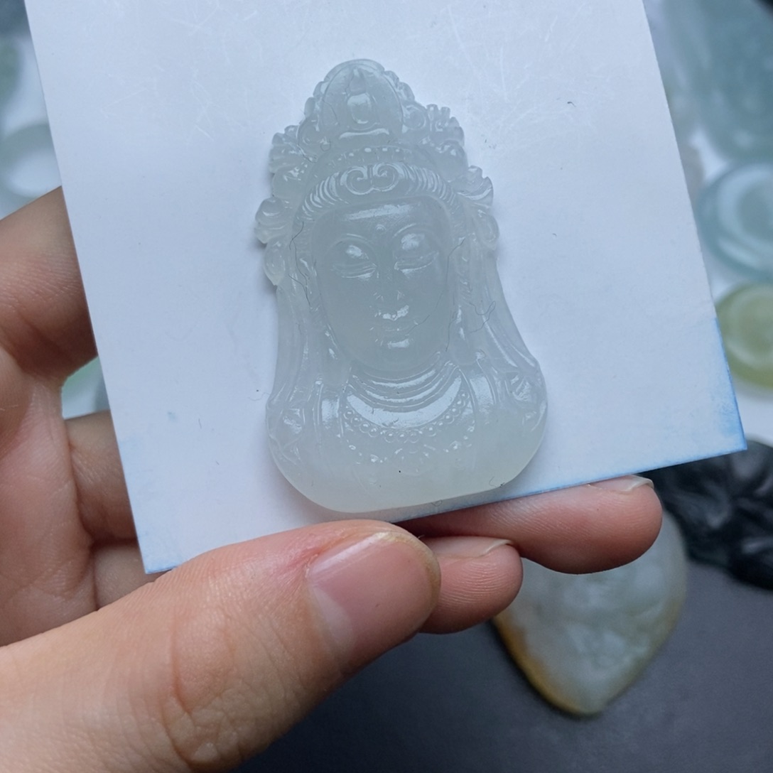 未镶嵌定制翡翠观音头