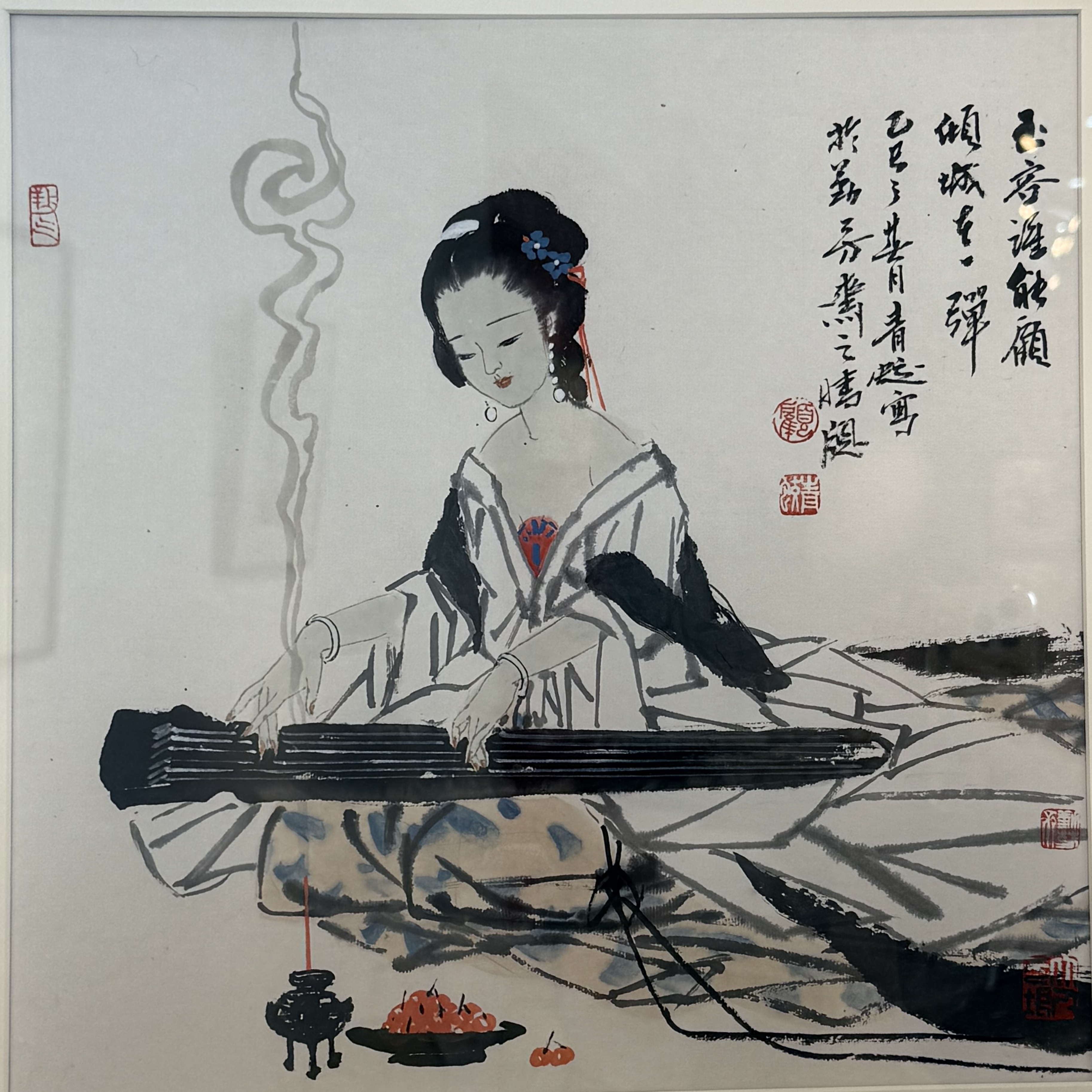 WX顾老师 仕女图 画芯33*33cm 外框61*61cm
