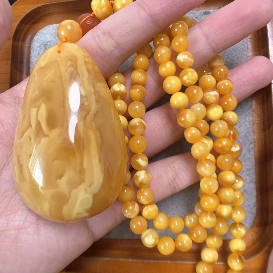蜜蜡项链未镶嵌蜜蜡吊坠
