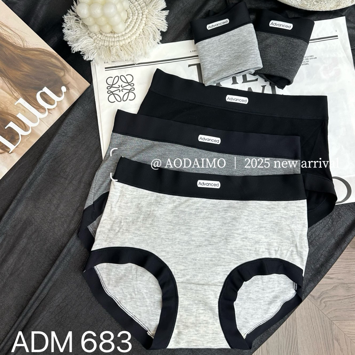 格雷灰女士桑蚕丝底裆10A抑菌中高腰亲肤全包臀运动风爆款