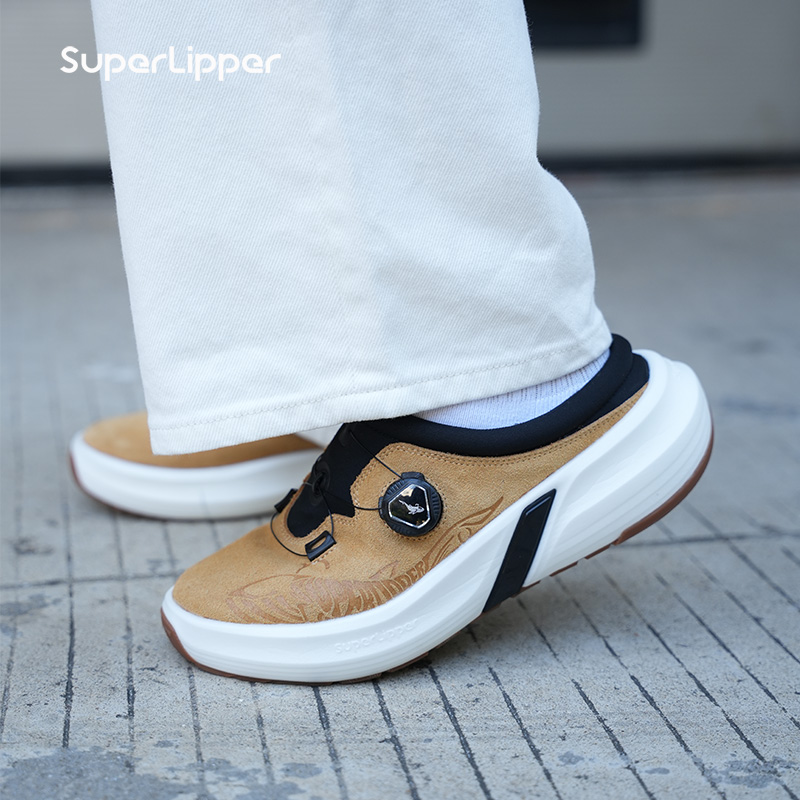 SuperLipper游艇超临界勃肯鞋秋季一脚蹬休闲鞋半拖反绒皮面男鞋