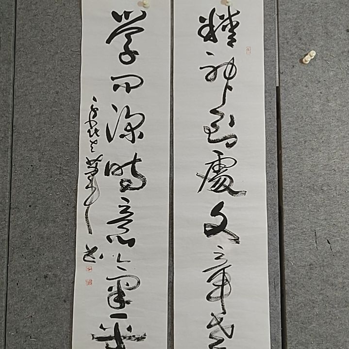 书法宋秉民书法。四尺对开