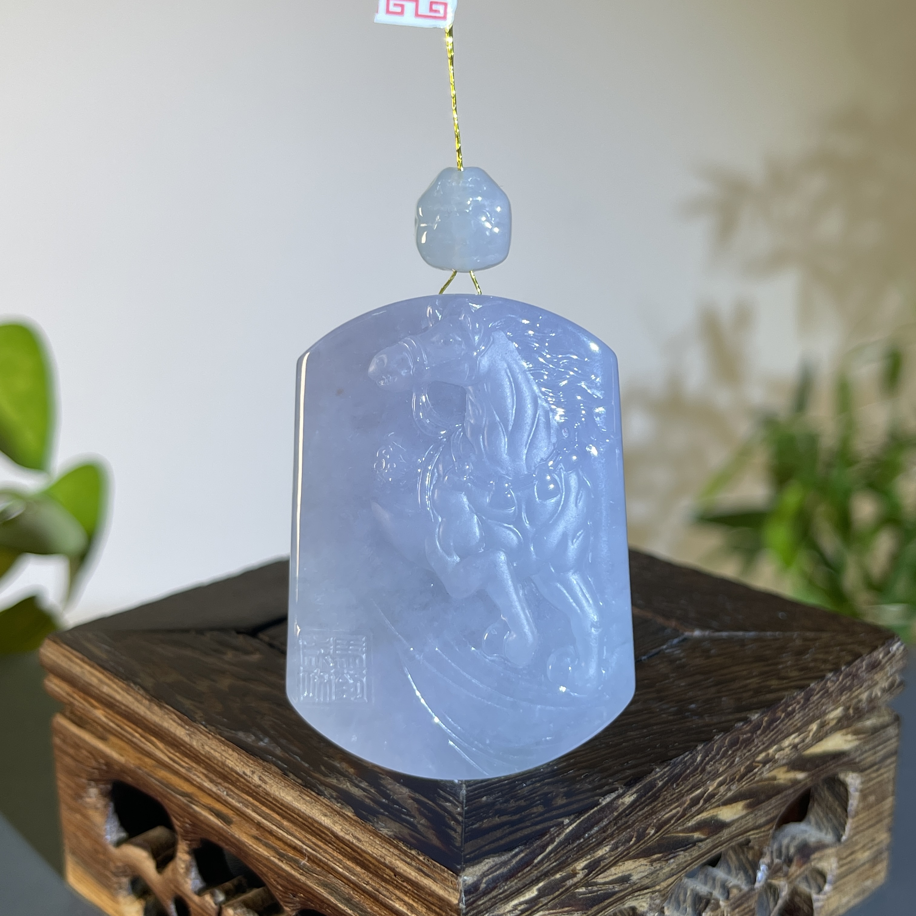 JTB31-182  天然翡翠缅甸A货   马到功成