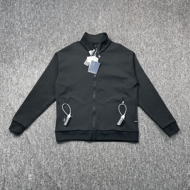 全新未使用 LouisVuitton/路易威登 3638/黑色Logo压纹满印外套/L