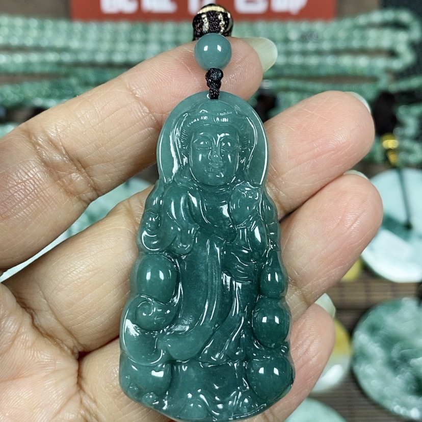 【闪购商品】翡翠颈饰未镶嵌玉吊坠翡翠玉站观音