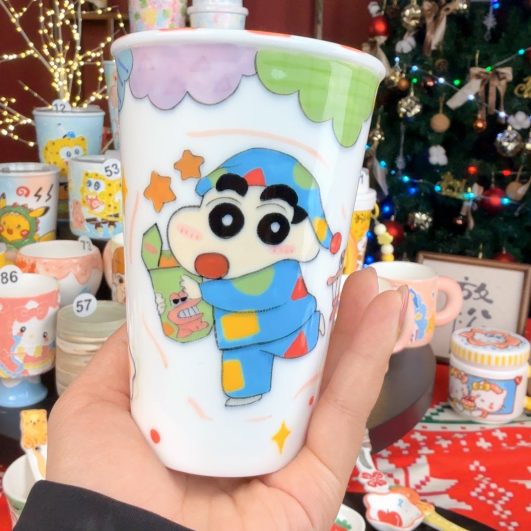 陶景德镇手绘高温釉下彩玉泥