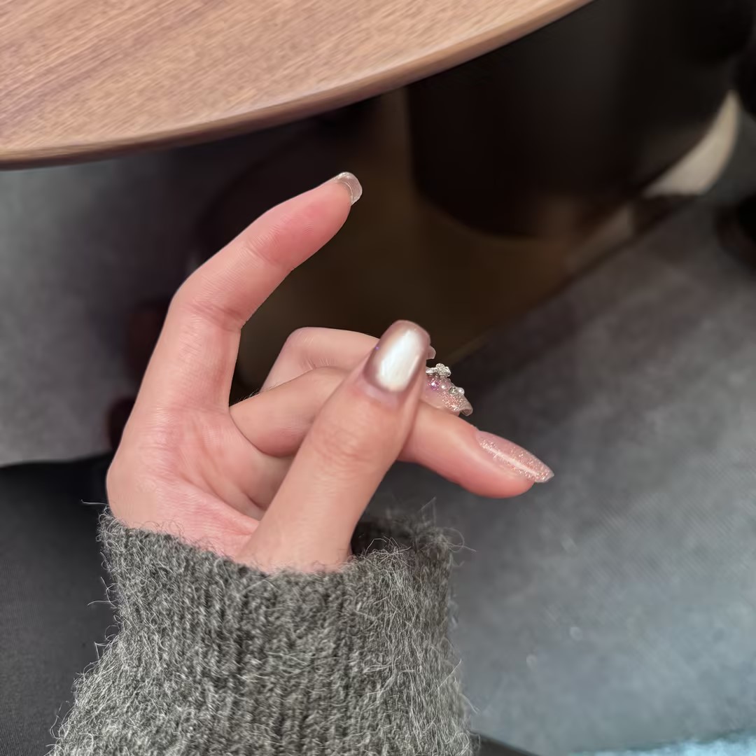 新款美甲单色粉色猫眼系列指甲油胶葡萄紫冰透玻璃珠JGJ25