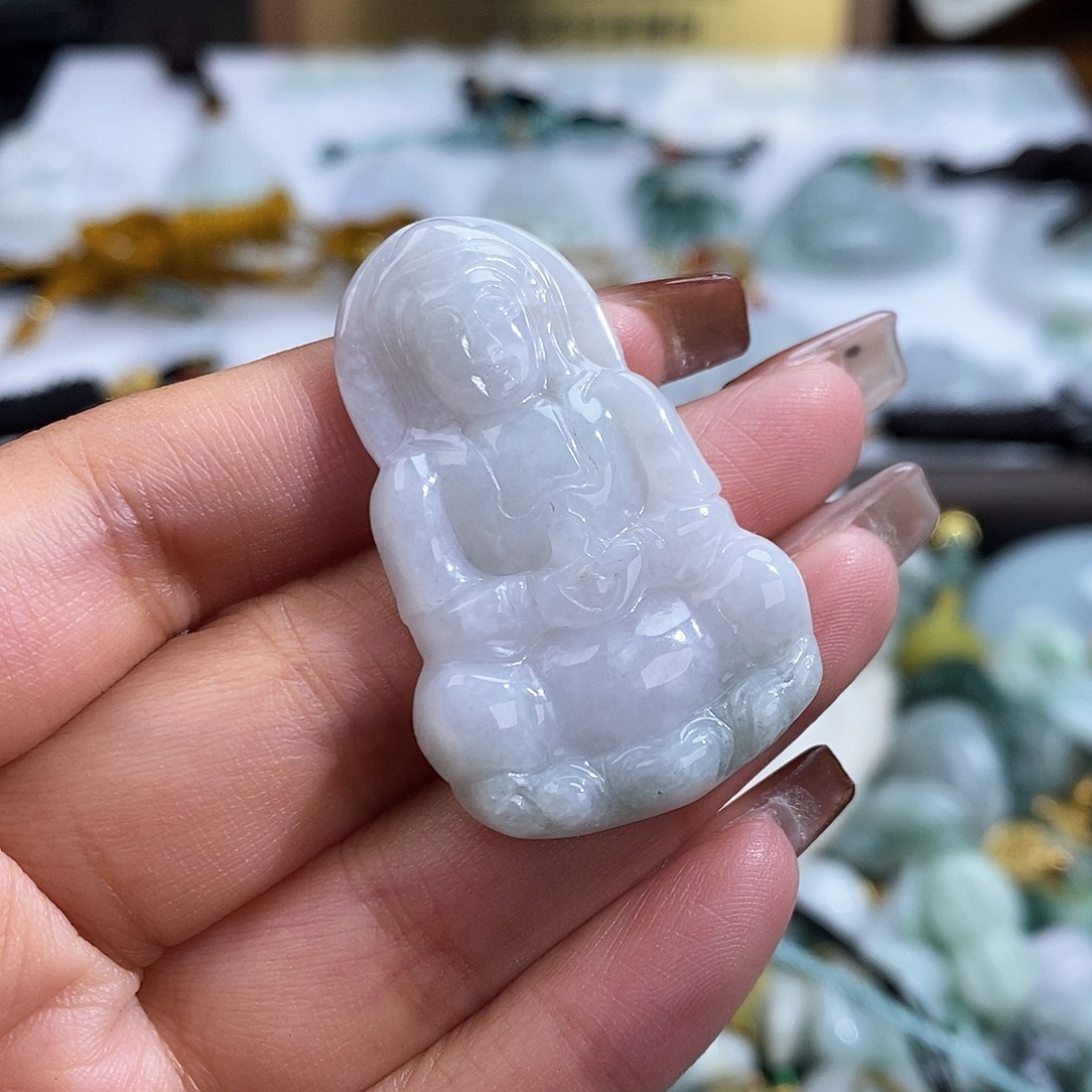 翡翠未镶嵌颈饰7595