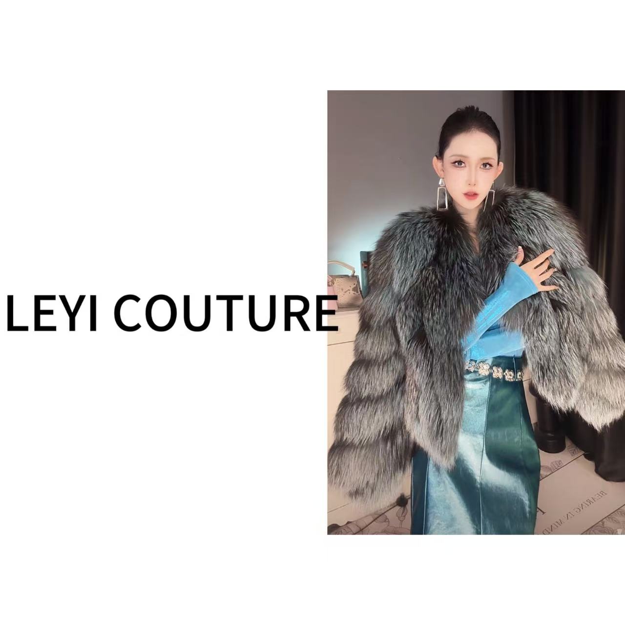 【 LEYI COUTURE】畑畑2025高端气质时尚“蓝黑挑染”时尚草草