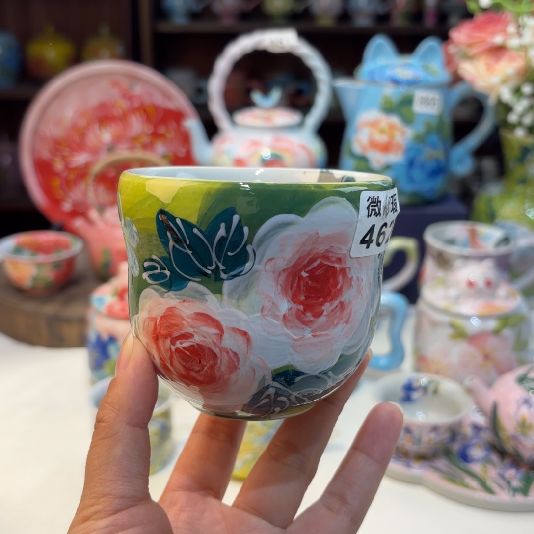 景德镇手绘高温釉下彩陶瓷茶具