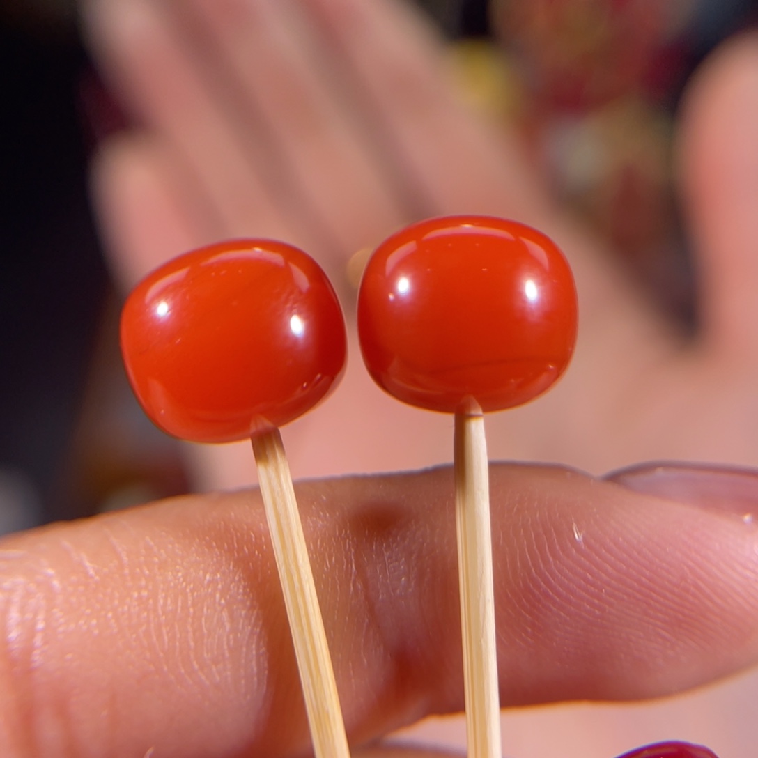 南红玛瑙滴水洞 老型珠 11mm未镶嵌