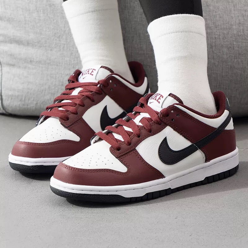 耐克Nike DUNK LOW GS红白黑女子大童复古低帮休闲板鞋FZ4352-600