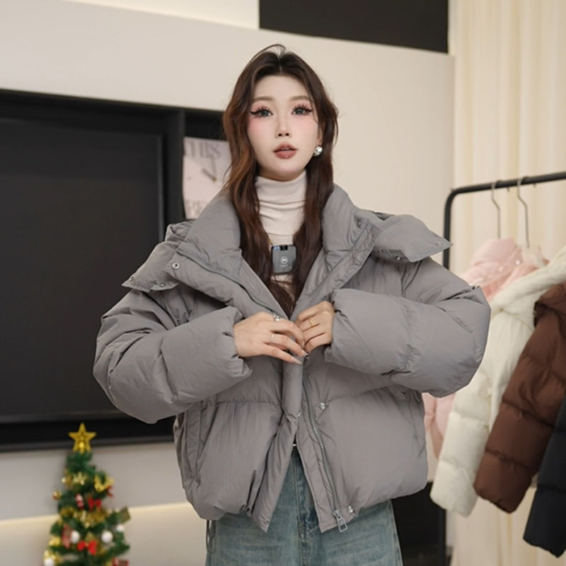  2025年新款连帽面包服外套女装时尚休闲羽绒服
