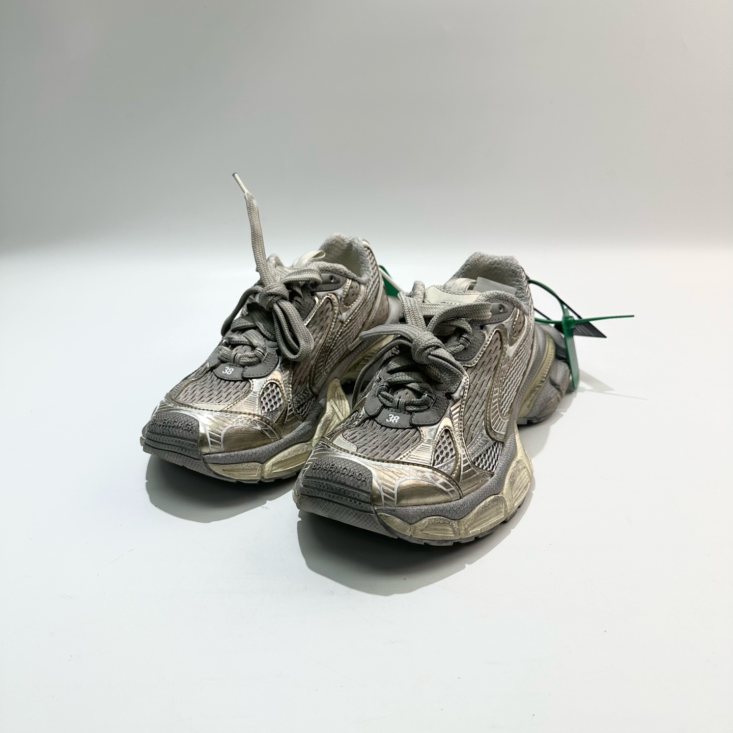 99新 Balenciaga/巴黎世家  38码 米色3XL老爹鞋 SY0711