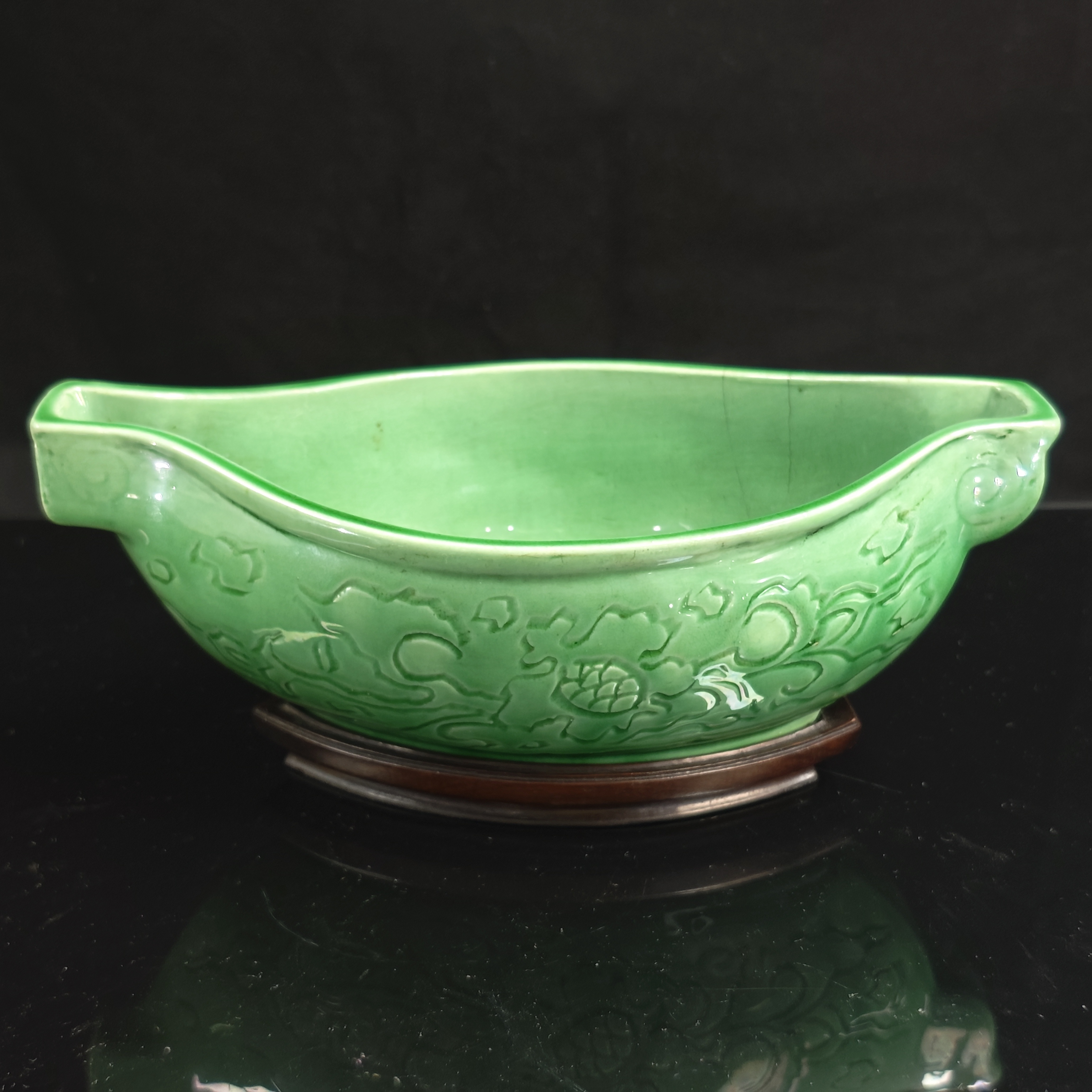 苹果绿釉船洗6660145