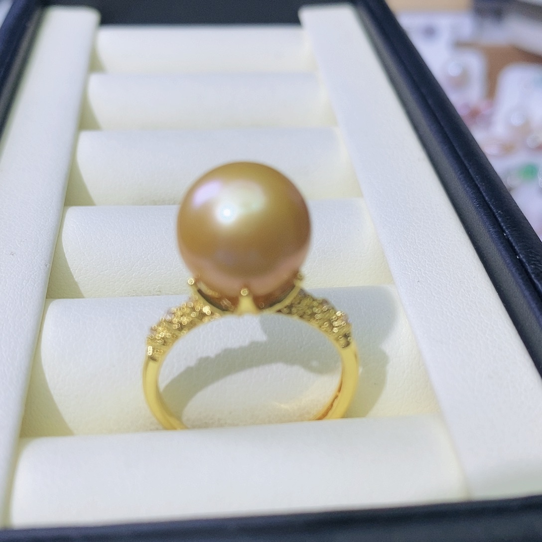 淡水珍珠戒指合金