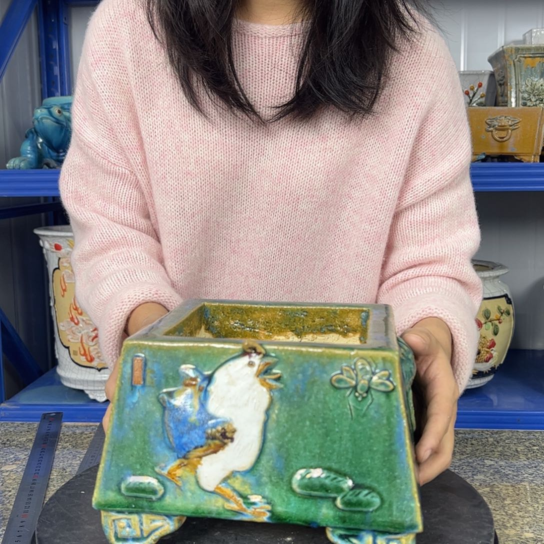 多***多石湾花盆放漏价格