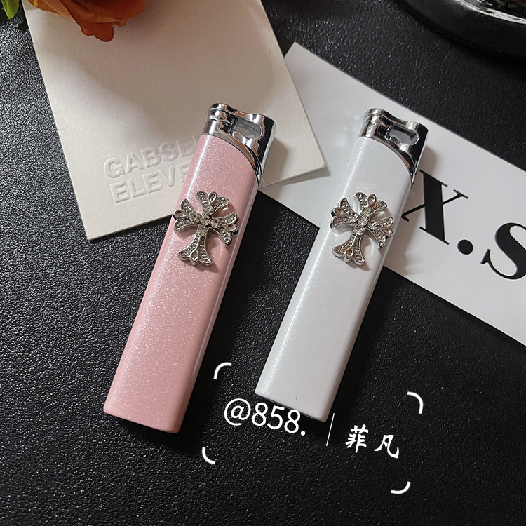 【菲凡】克罗心手作原创高颜值粉焰充气打火机精致女生送男女生礼物