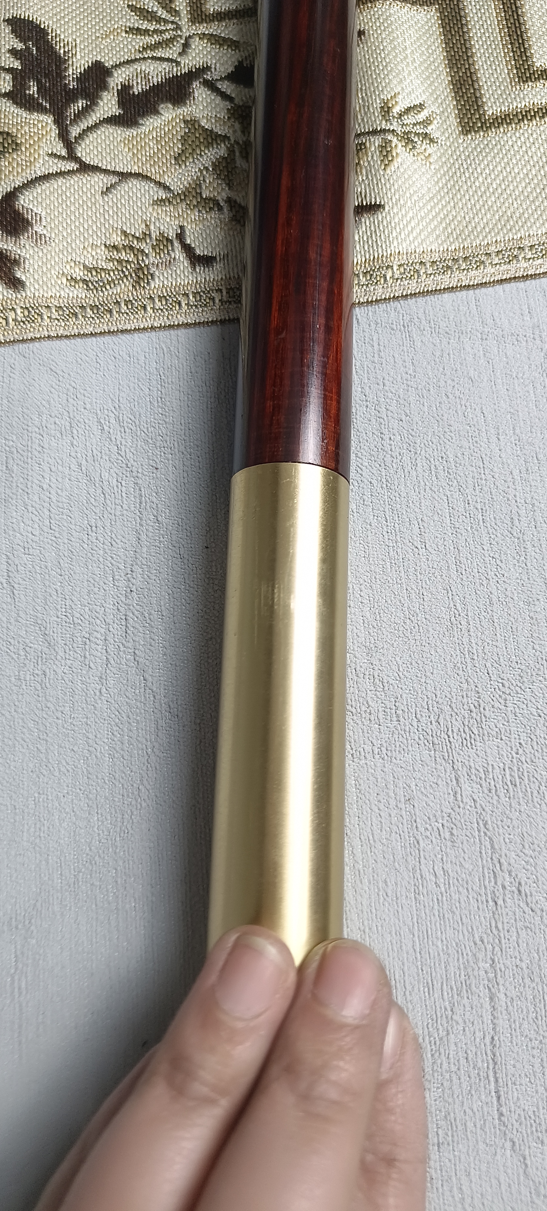 1米紫檀木武术棍齐眉棍实木车载防身棍健身太极杖