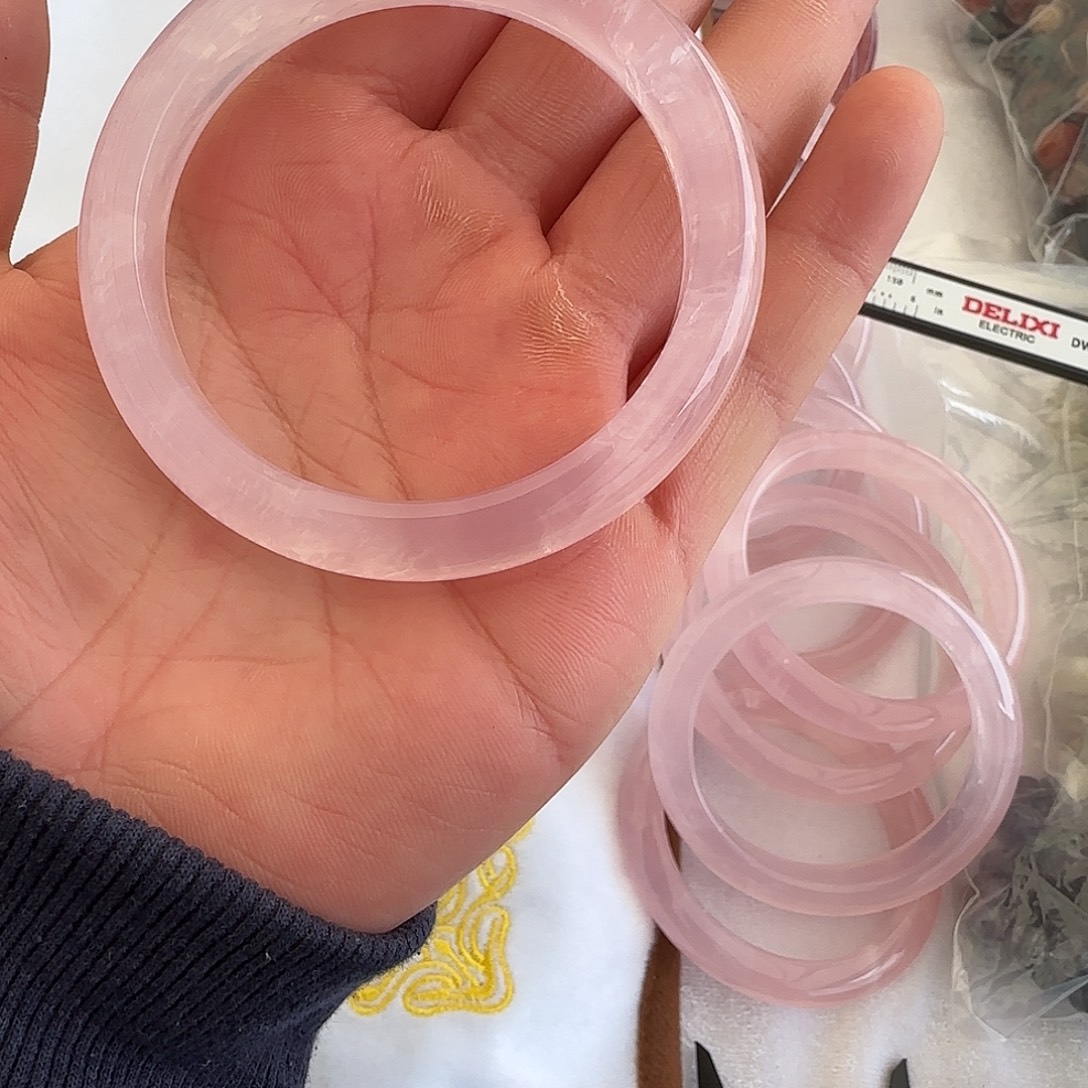 手链未镶嵌水晶天然水晶粉水晶手镯