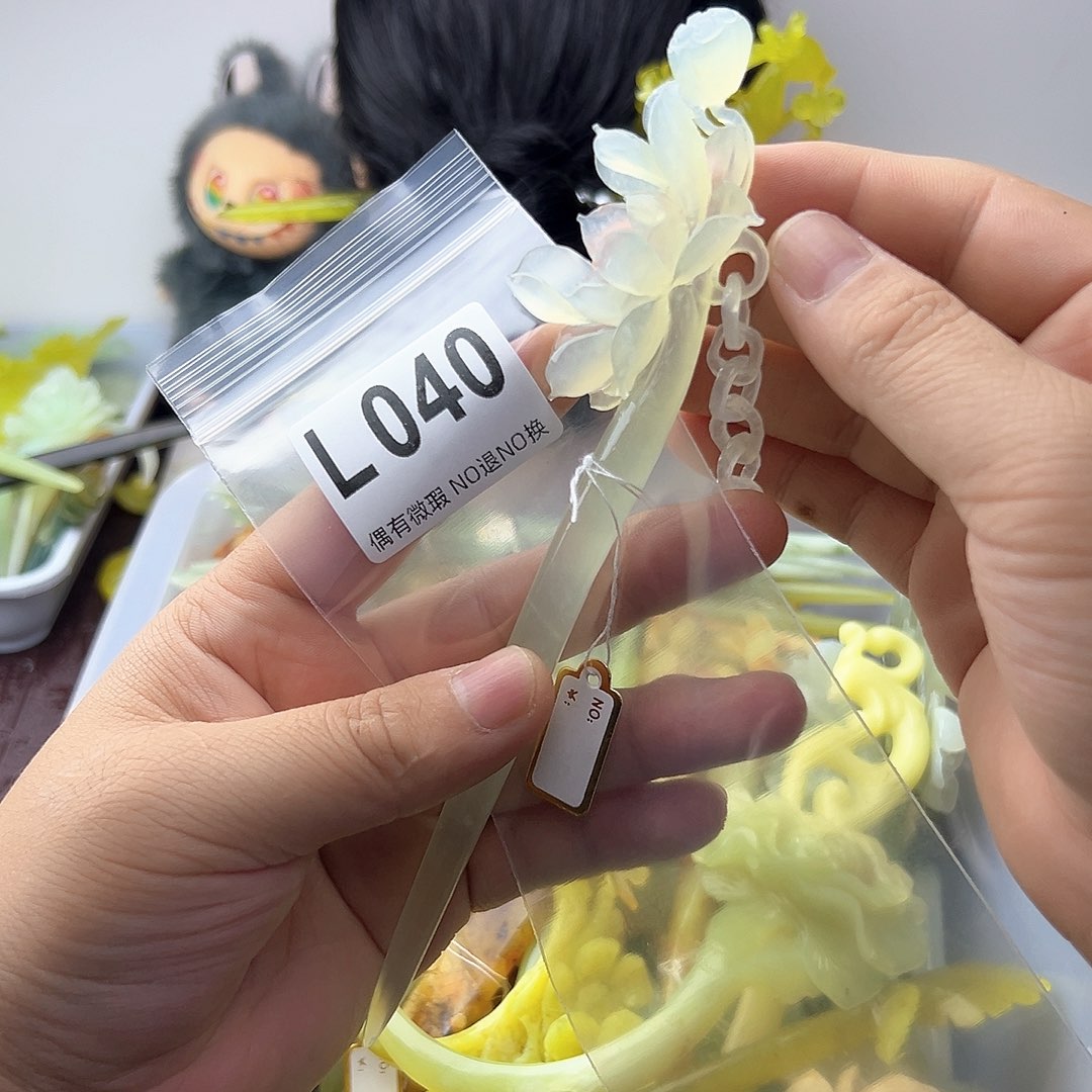 合金蛇纹石玉发饰镜*思