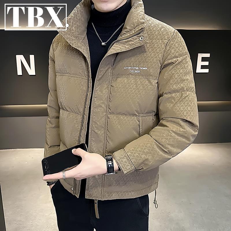 【奥莱轻奢】高端轻薄羽绒服男士冬季加厚2025新款高级感短款立领外