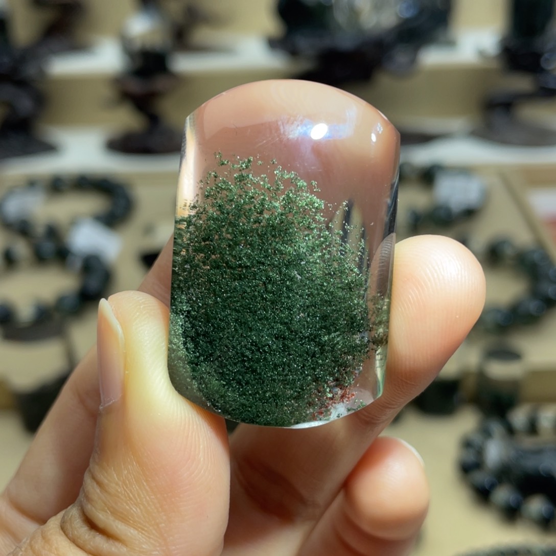 水晶颈饰未镶嵌绿幽灵吊坠