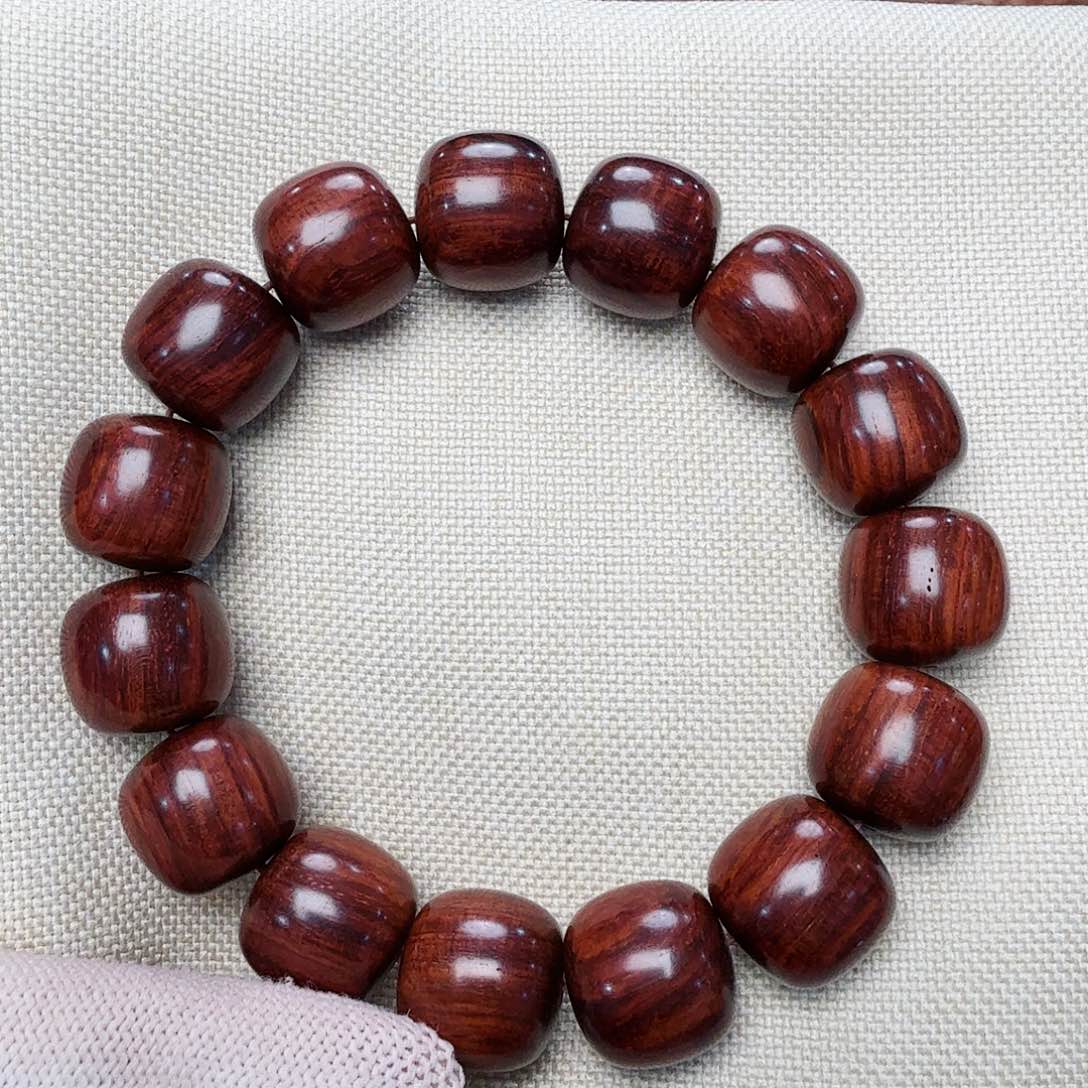 黄花梨/降香黄檀手串/手链海南黄花梨1516紫红油梨