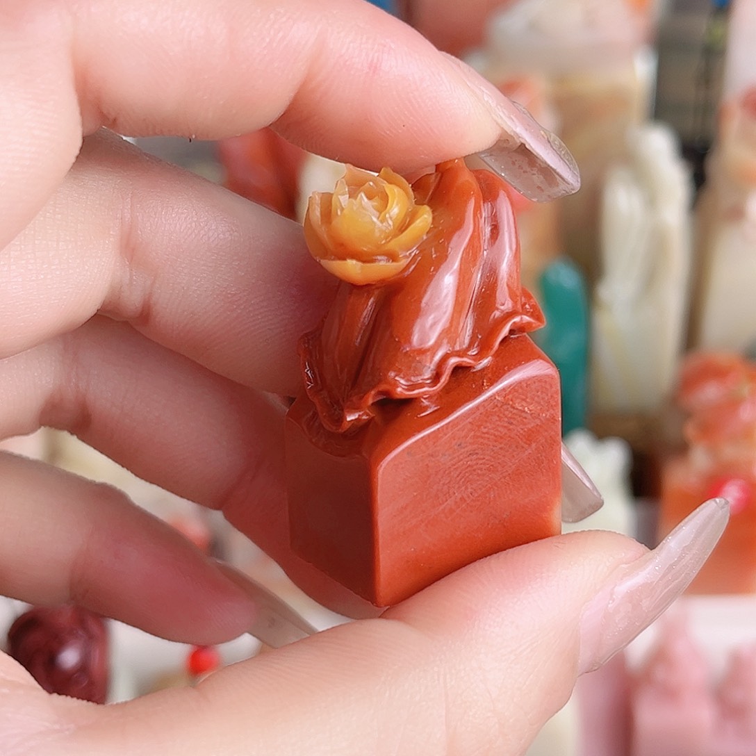 寿山石印石小莲花