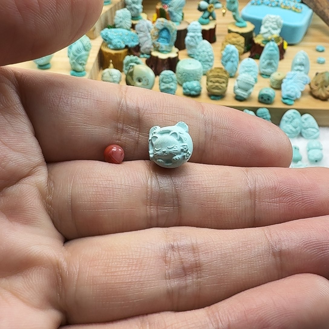 凌***异南红玛瑙未镶嵌颈饰猫咪