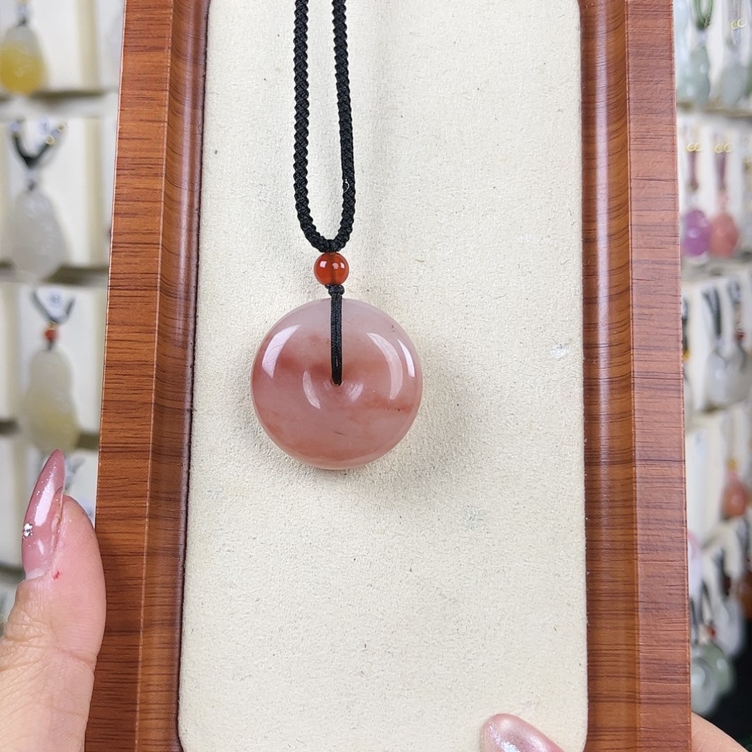 石英质玉（金丝玉）未镶嵌吊坠(赠链)