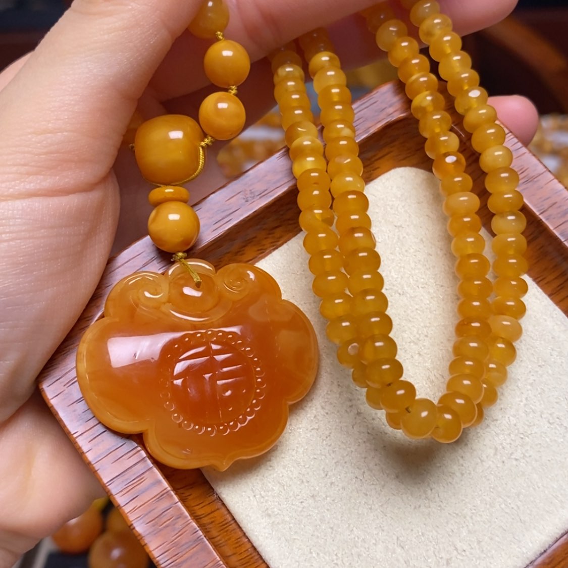 【闪购商品】蜜蜡颈饰未镶嵌项链