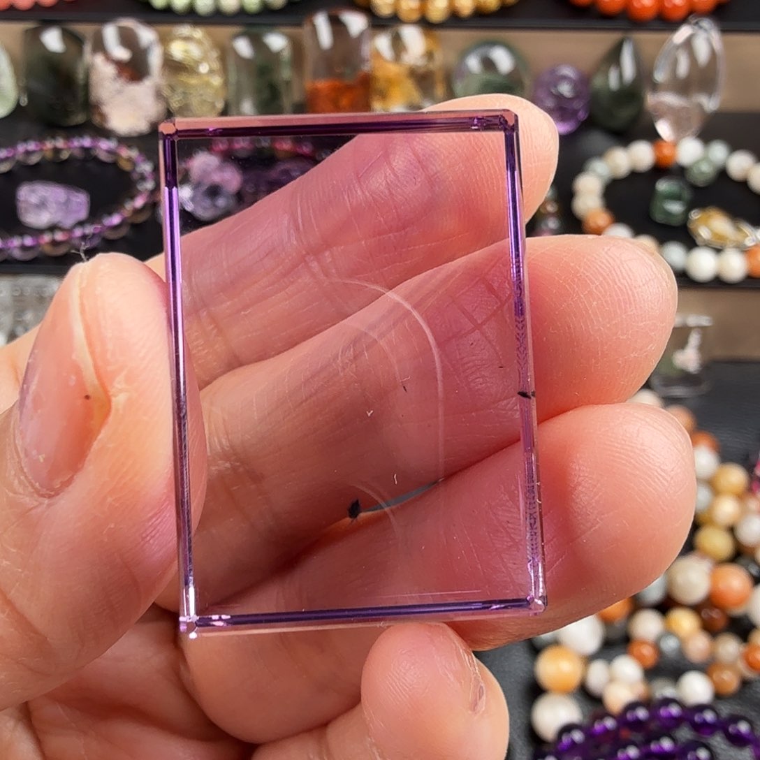 紫晶吊坠(不含链)未镶嵌天然紫水晶步步高升千层山