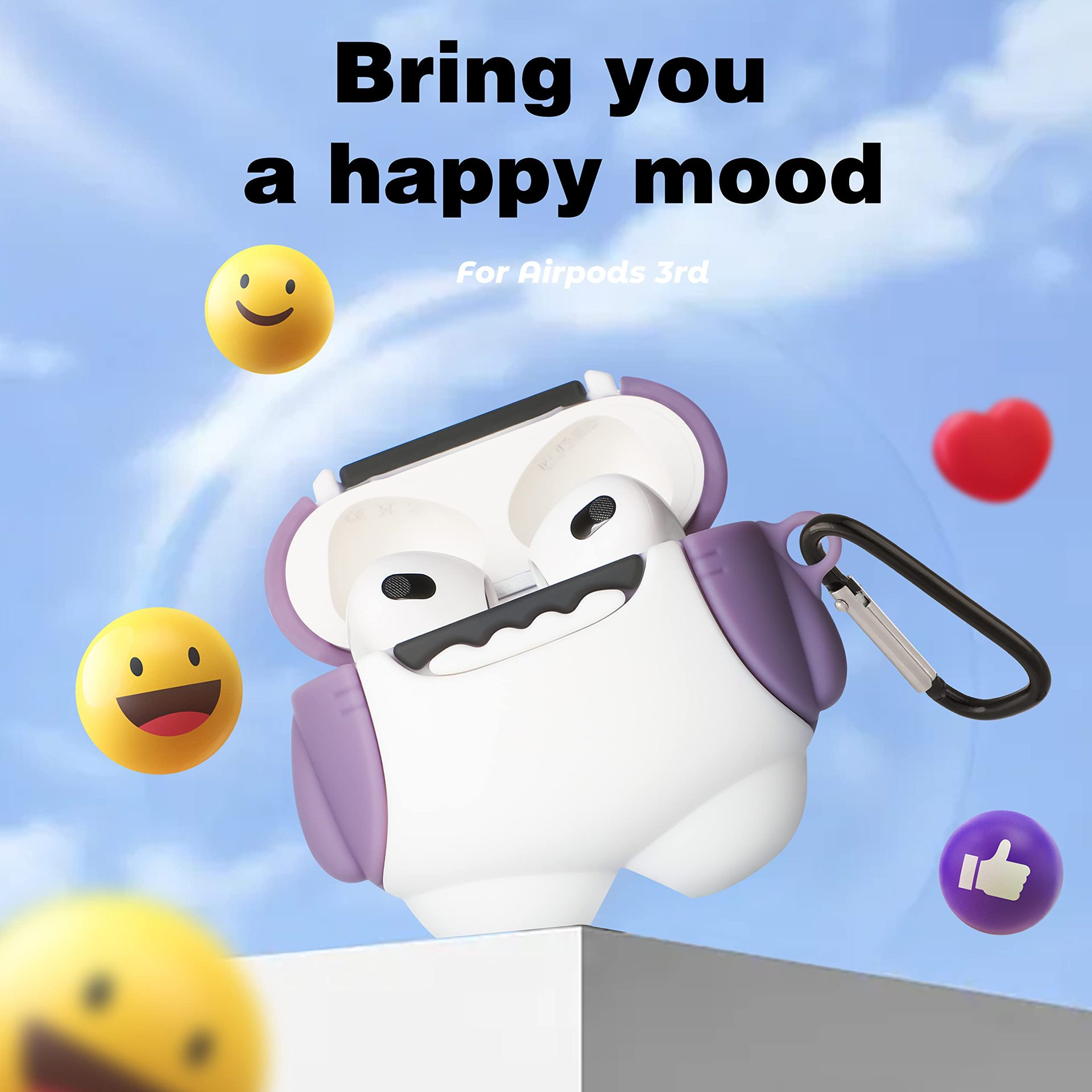 代//3pro2耳机耳机壳保护套proairpods1蓝牙/猪猫适用硅胶2/