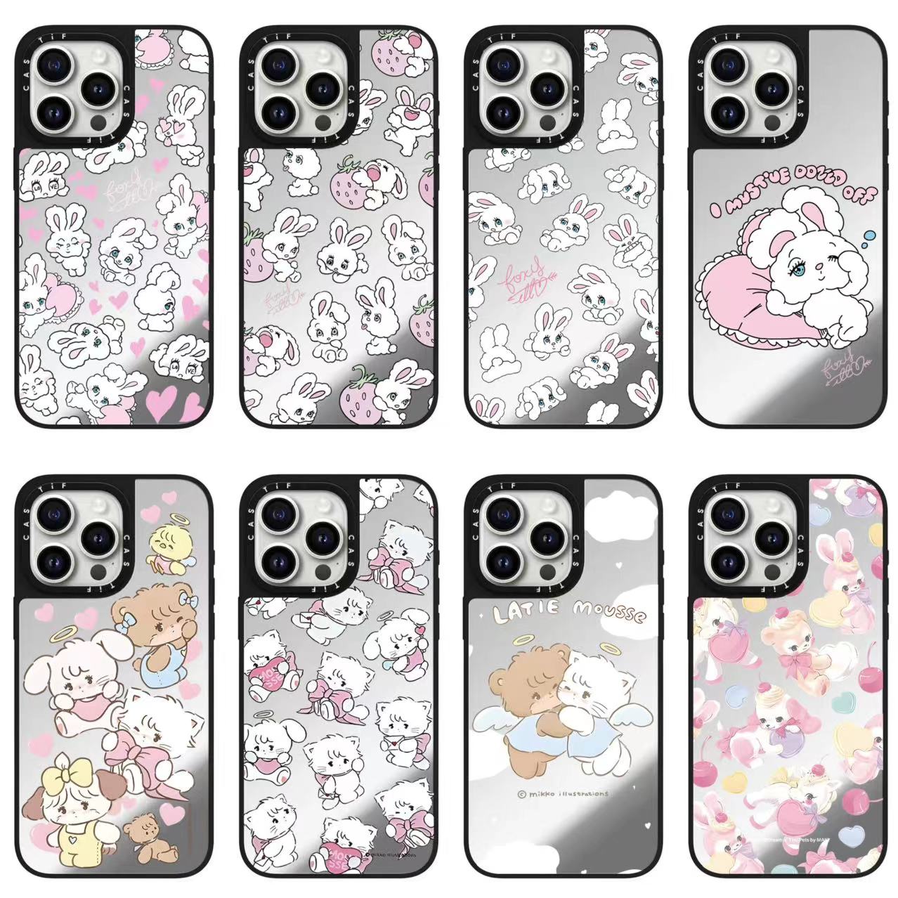 【爱心顽皮小兔mikko猫咪】iPhone17ProMax手机壳苹果16Pro镜面15