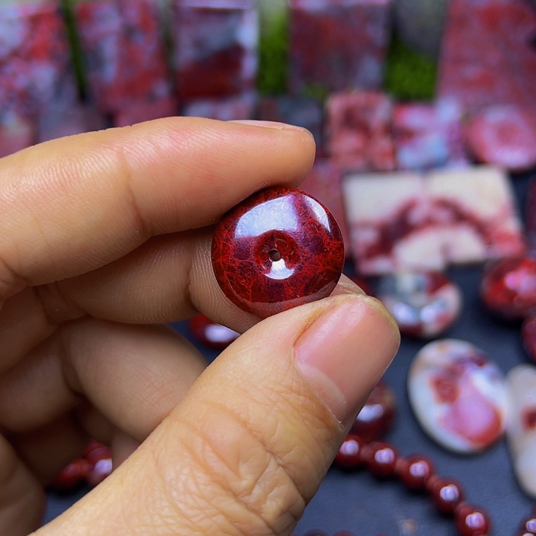 峰***转天然辰砂朱砂吊坠