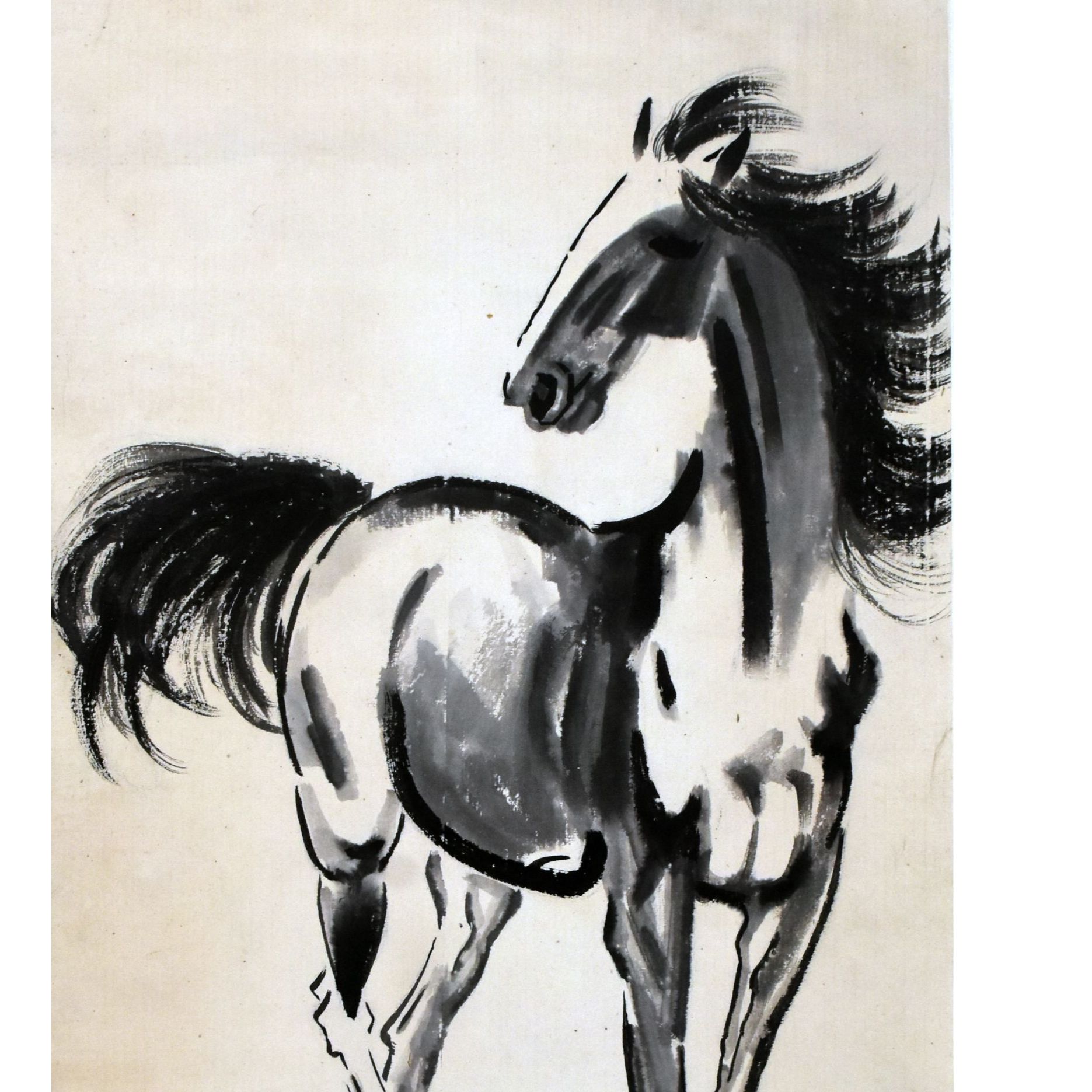 HM4559 寿康 立马图 90×50cm 纸本立轴