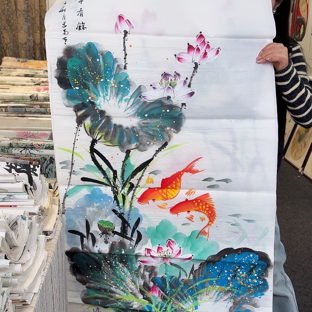 纯手绘国画作品好看四尺